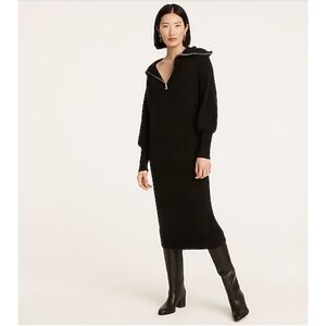 3. J.Crew Half-zip sweater-dress in supersoft yarn